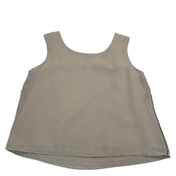 R&M Richards Beige Embroidered Mesh Top Sz 16 Boho Y2K Elegant Chic - Picture 7 of 7